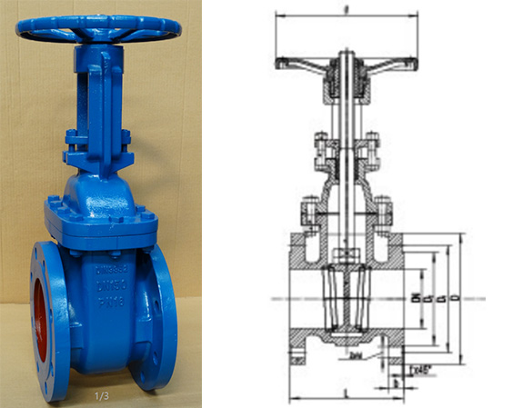 DIN Cast Iron Rising-Stem Gate Valve