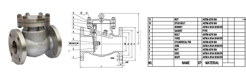 API Stainless Steel Swing Check Valve