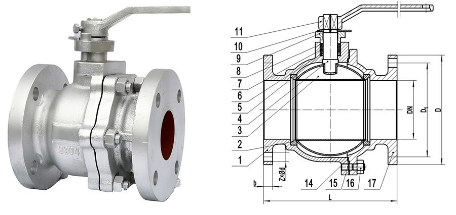 JIS 10K Cast Iron Ball Valve