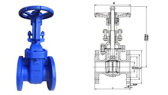 BS5163 Cast Iron Rising Stem Gate Valve