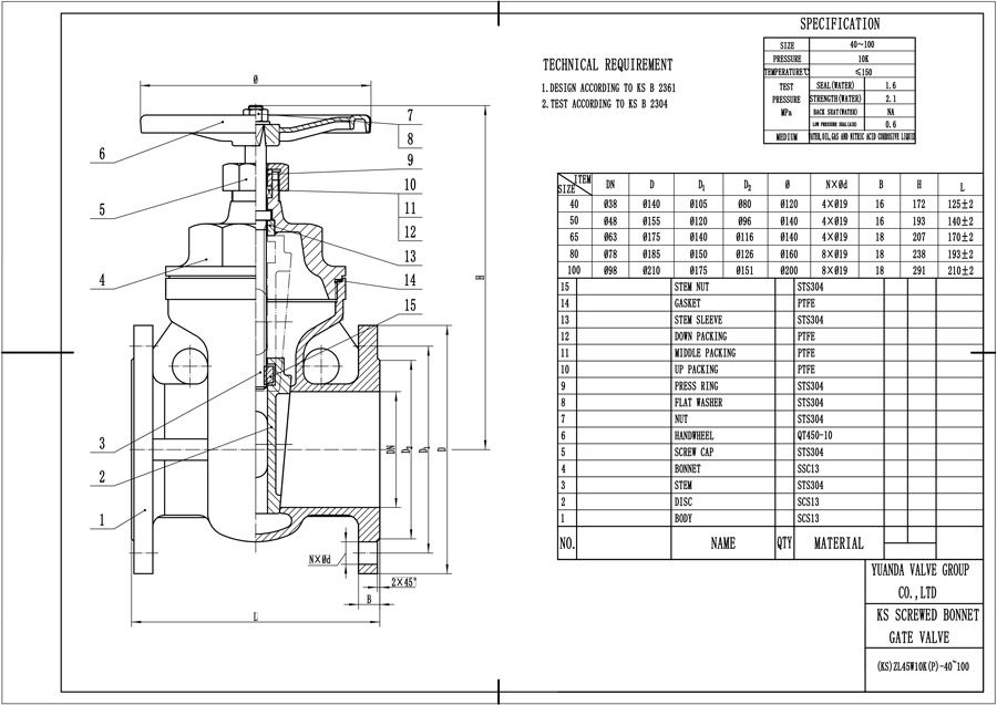 KS Stainlees Steel Middle Screw thread Gate Valve