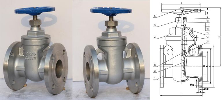 KS Stainlees Steel Middle Screw thread Gate Valve